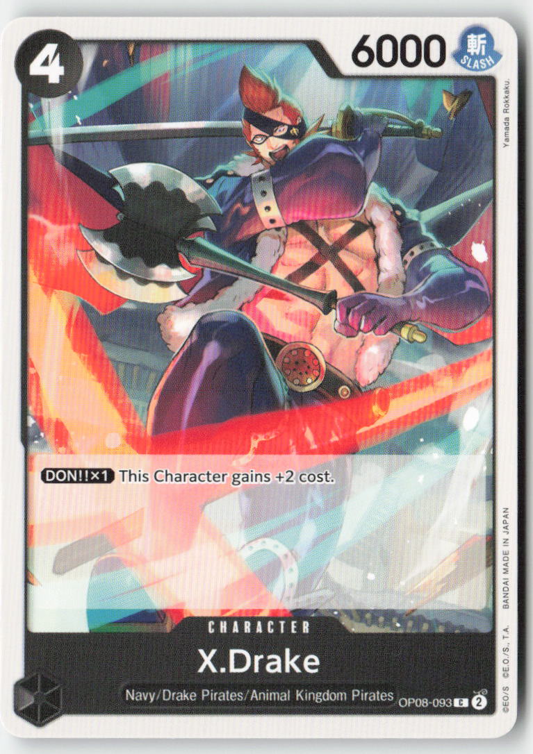 X.Drake OP08-093 Normal Common Lightly Played, Front