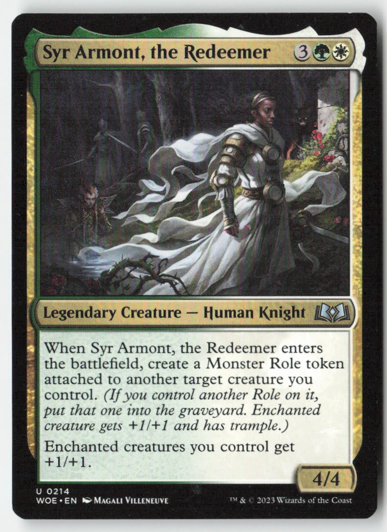 Syr Armont, the Redeemer WOE 214 Uncommon Moderately Played, Front