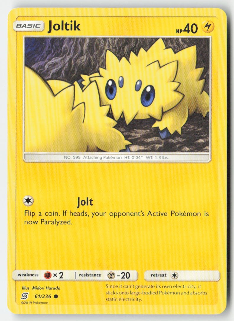 Joltik 61/236 Regular Unified Minds Moderately Played