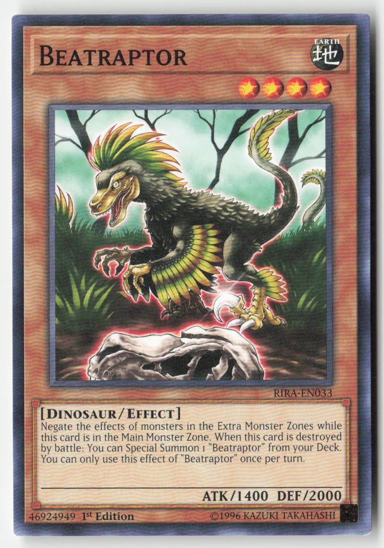 Beatraptor RIRA-EN033 1st Edition Common Moderately Played, Front