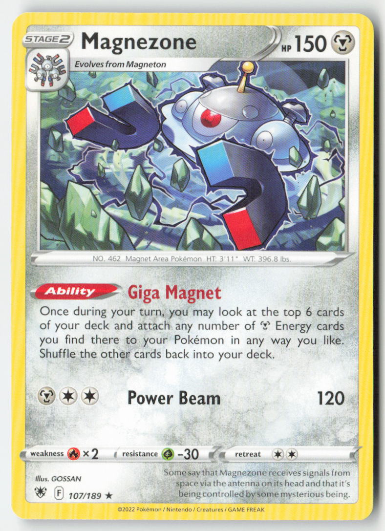 Magnezone 107/189 Regular Deck Exclusives Moderately Played, Front