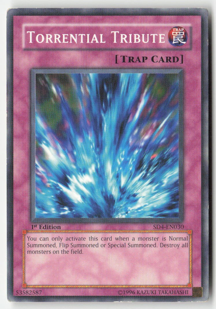 Torrential Tribute SD4-EN030 1st Edition Common Moderately Played