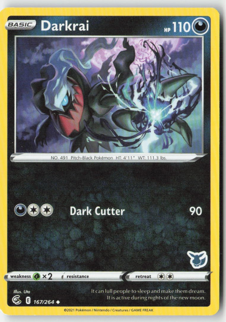 Darkrai (Eevee Stamped) 167/264 Regular Battle Academy 2022 Moderately Played