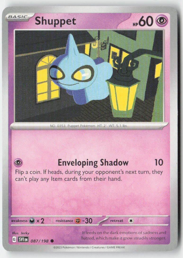 Shuppet 087/198 Regular Scarlet & Violet Moderately Played