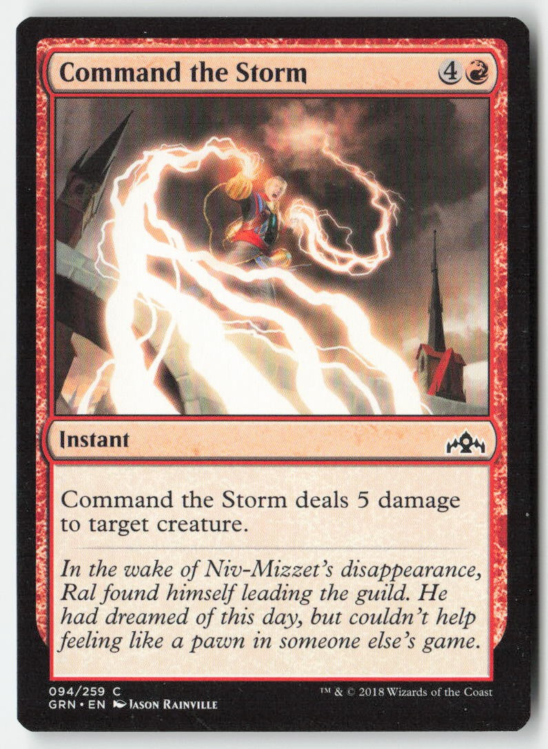 Command the Storm GRN 94 Common Moderately Played, Front