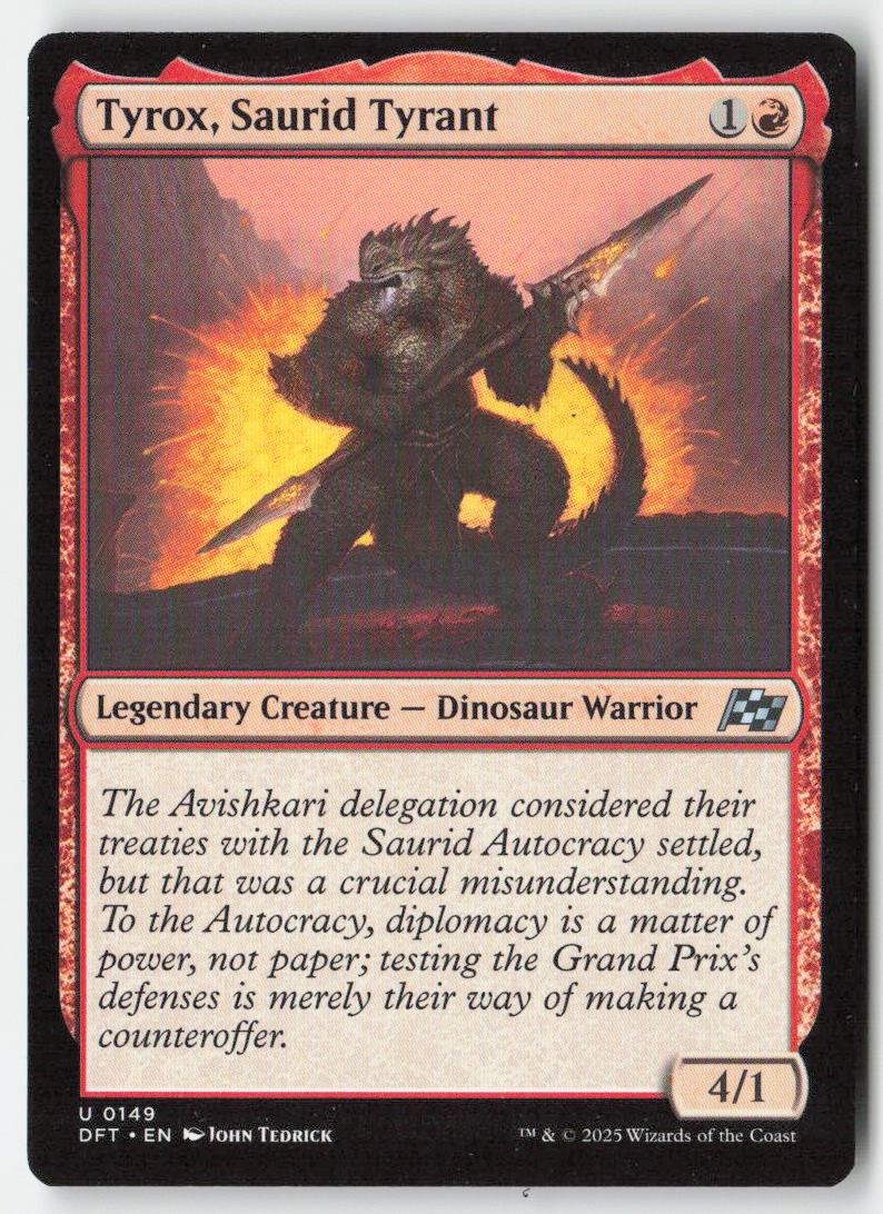 Tyrox, Saurid Tyrant DFT 149 Uncommon Moderately Played