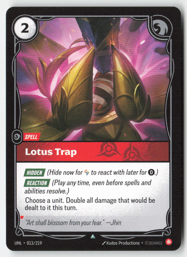 Lotus Trap #013/219 - Unleashed - Riftbound - Uncommon - Lightly Played