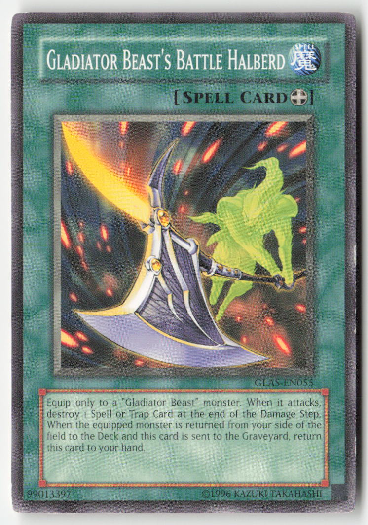 Gladiator Beast's Battle Halberd GLAS-EN055 Unlimited Common Moderately Played, Front