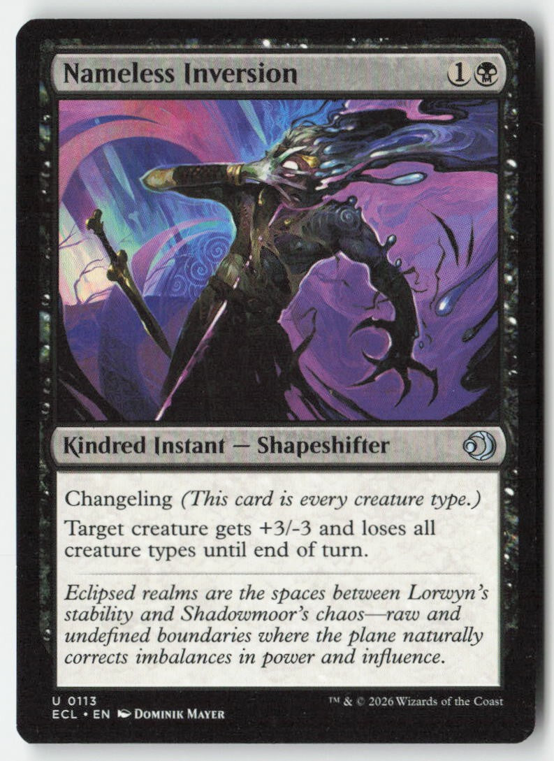 Nameless Inversion ECL 113 Uncommon Moderately Played