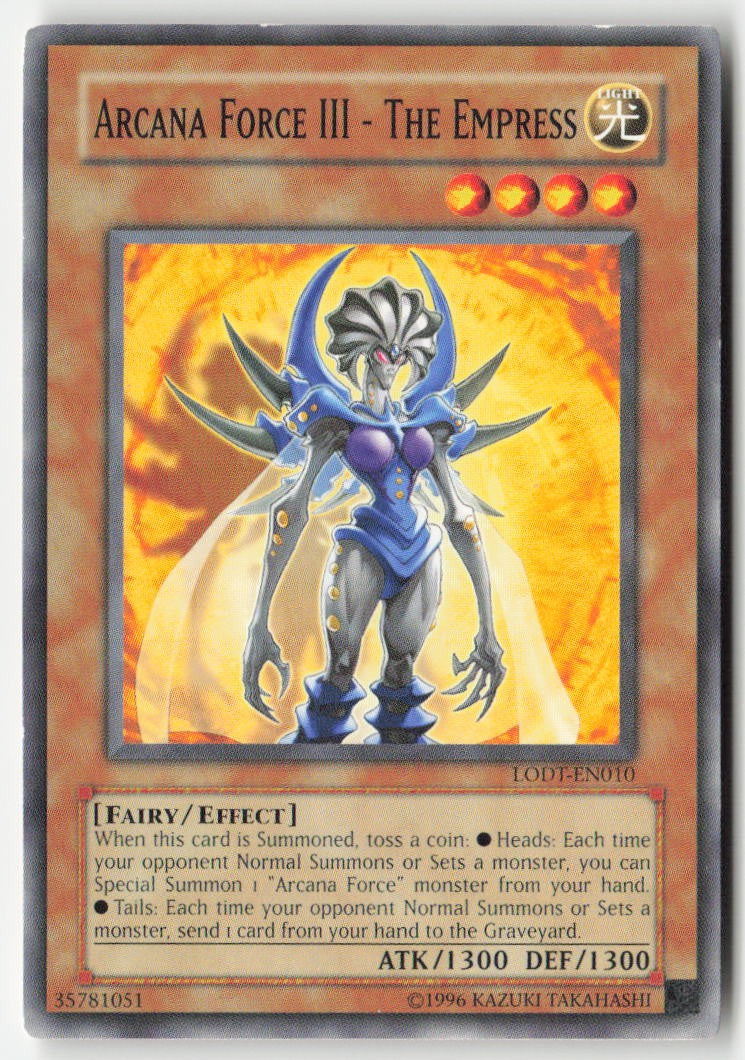 Arcana Force III - The Empress LODT-EN010 Unlimited Common Moderately Played, Front