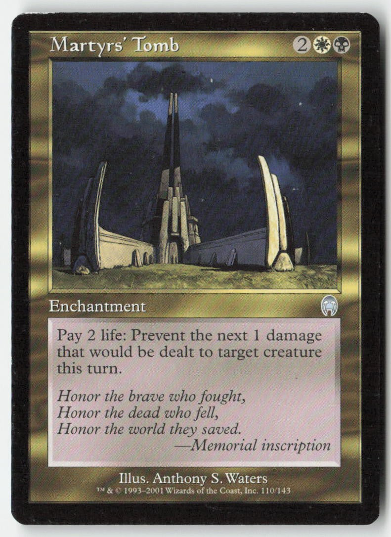 Martyrs' Tomb APC 110 Uncommon Moderately Played