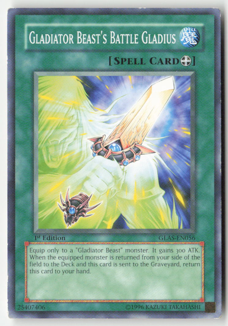 Gladiator Beast's Battle Gladius GLAS-EN056 1st Edition Common Moderately Played, Front