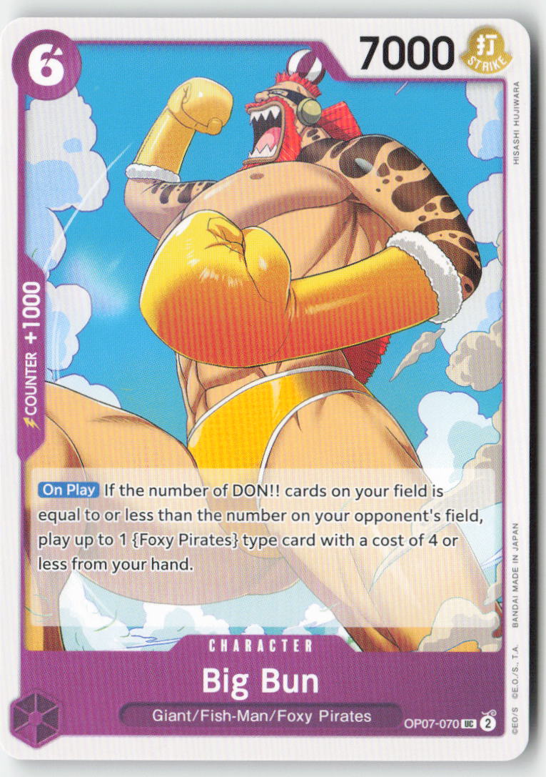 Big Bun OP07-070 Normal Uncommon Lightly Played