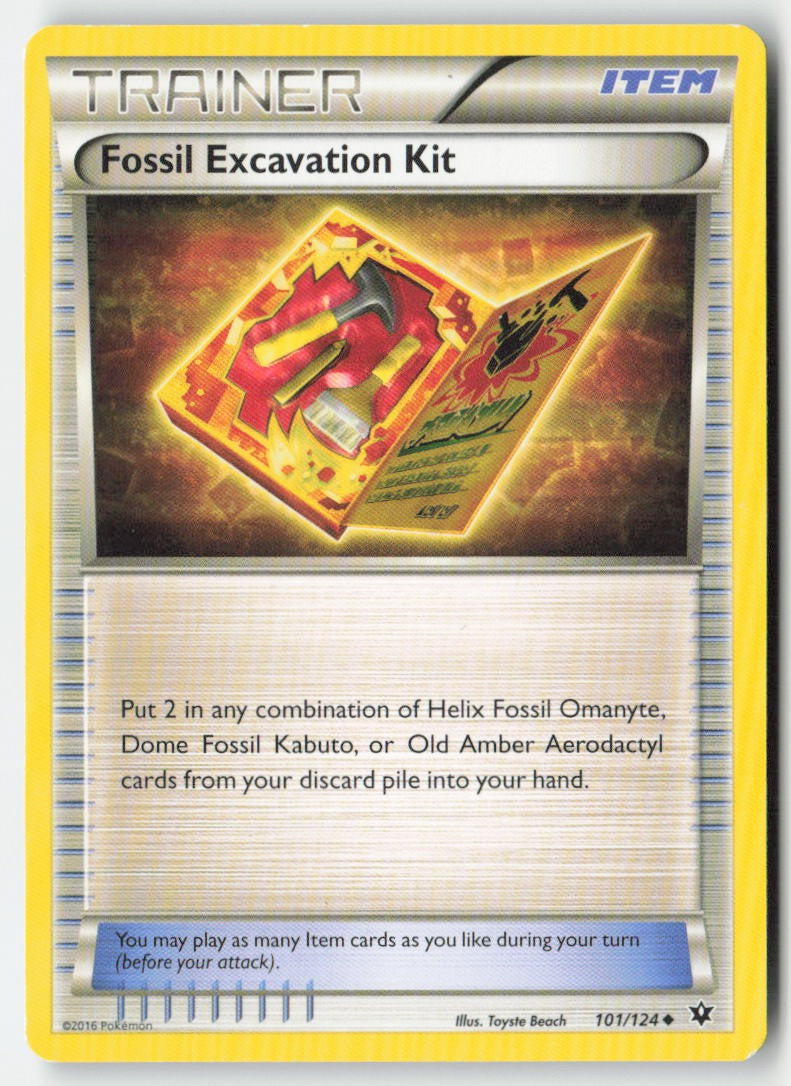 Fossil Excavation Kit 101/124 Regular Fates Collide Moderately Played