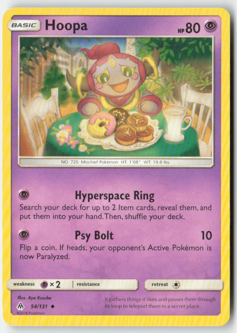 Hoopa 54/131 Regular Forbidden Light Moderately Played
