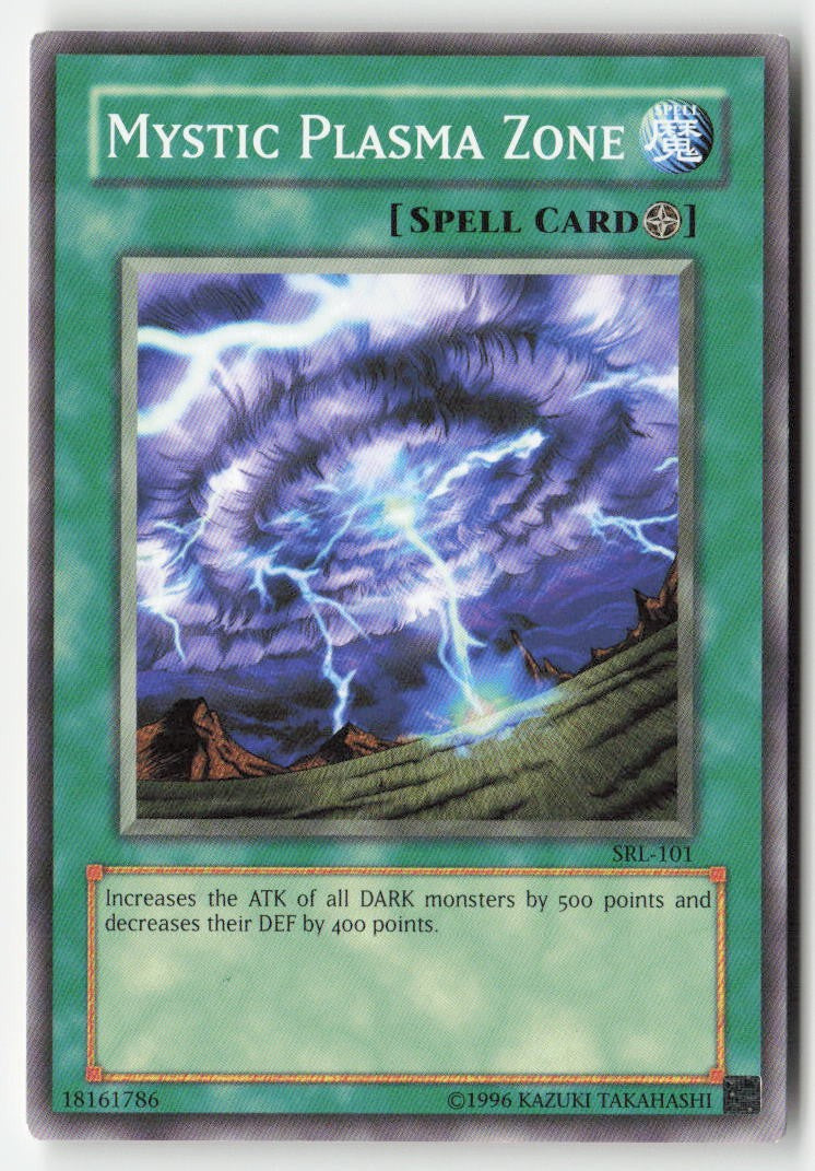 Mystic Plasma Zone SRL-101 Unlimited Common Moderately Played, Front