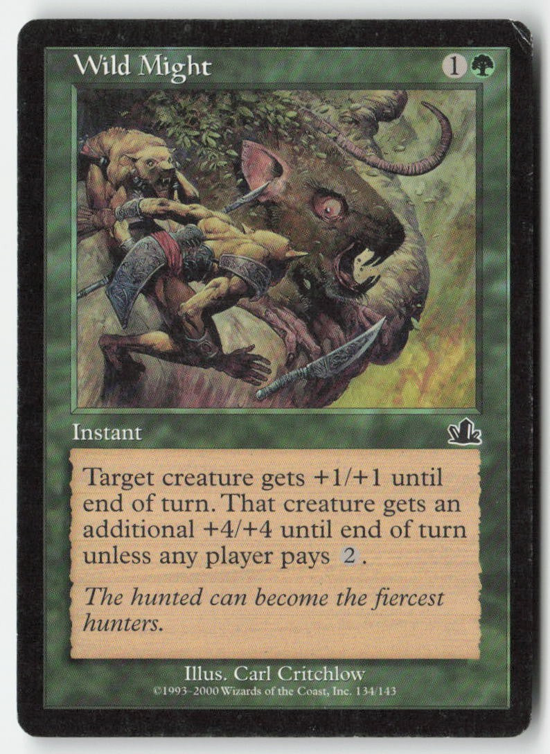 Wild Might PCY 134 Common Moderately Played, Front
