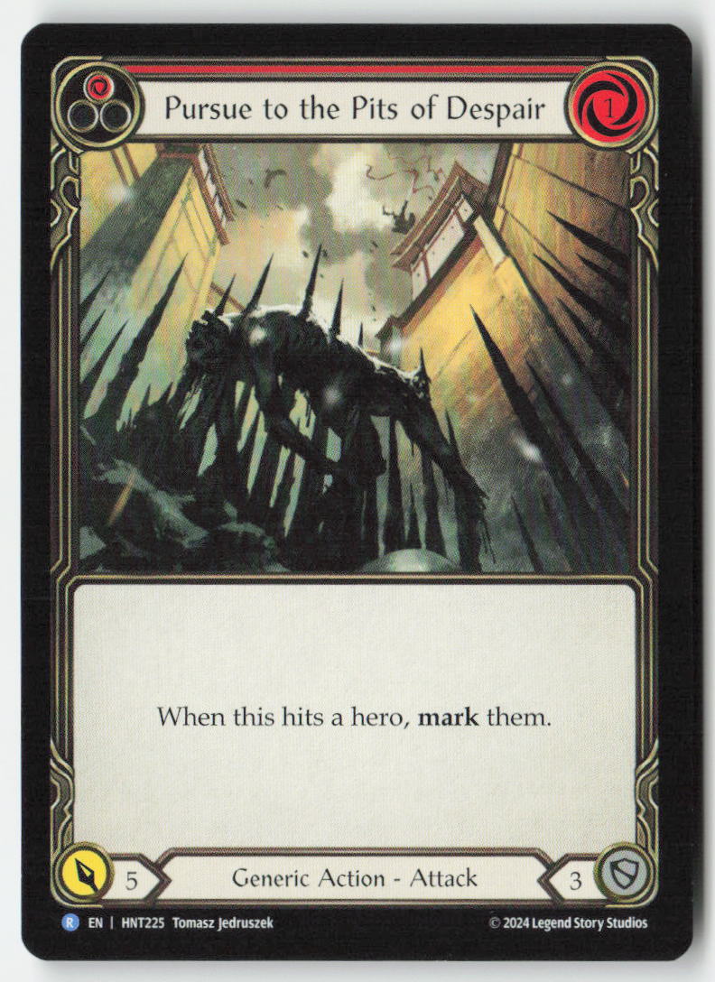 Pursue to the Pits of Despair (Red) #HNT225 - The Hunted - Flesh and Blood - Rare - Near Mint