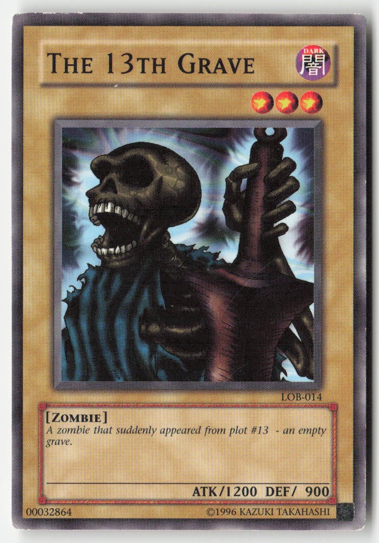 The 13th Grave LOB-014 Unlimited Common Moderately Played