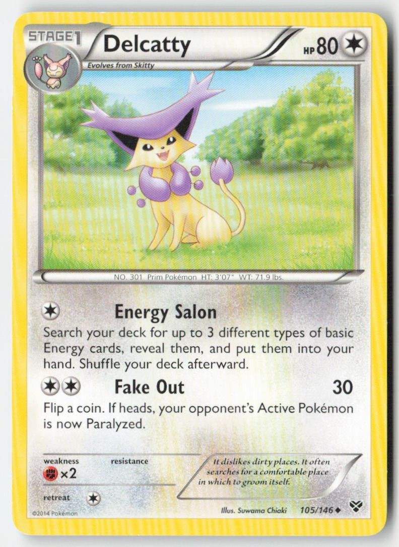 Delcatty 105/146 Regular XY Moderately Played