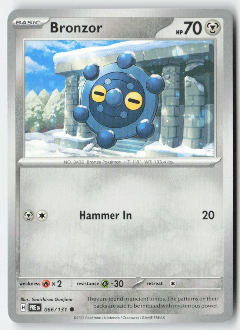 Bronzor 066/131 Regular Prismatic Evolutions Moderately Played, Front