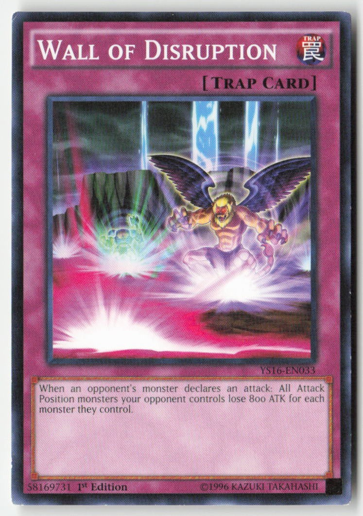 Wall of Disruption YS16-EN033 1st Edition Common Moderately Played