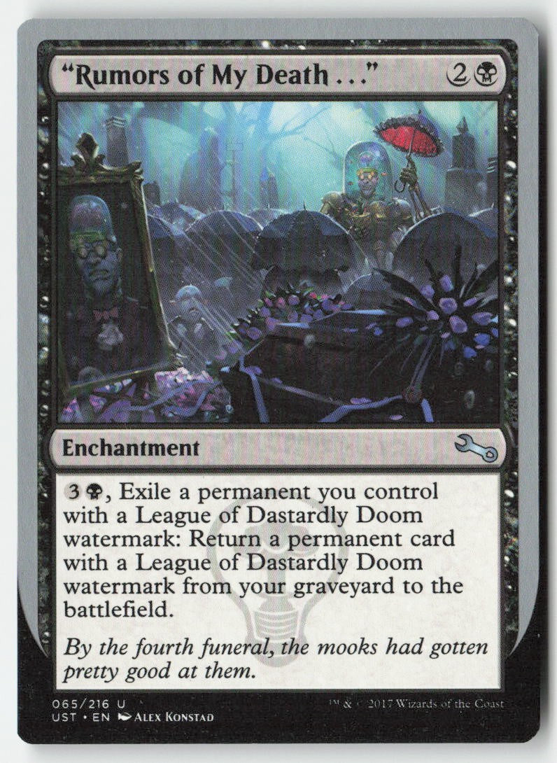 "Rumors of My Death . . ." UST 65 Uncommon Moderately Played