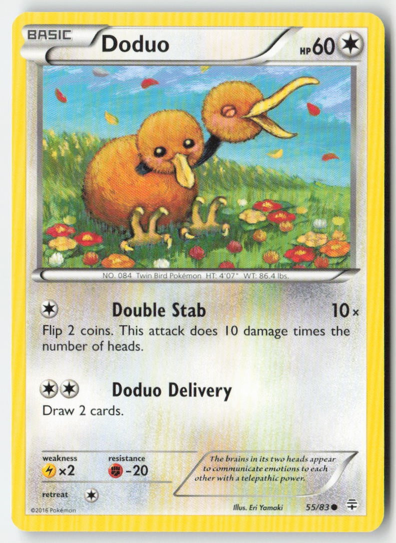 Doduo 55/83 Regular Generations Moderately Played