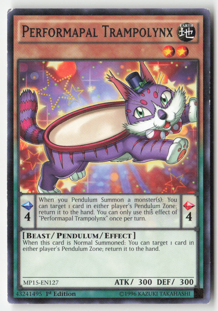Performapal Trampolynx MP15-EN127 1st Edition Rare Moderately Played