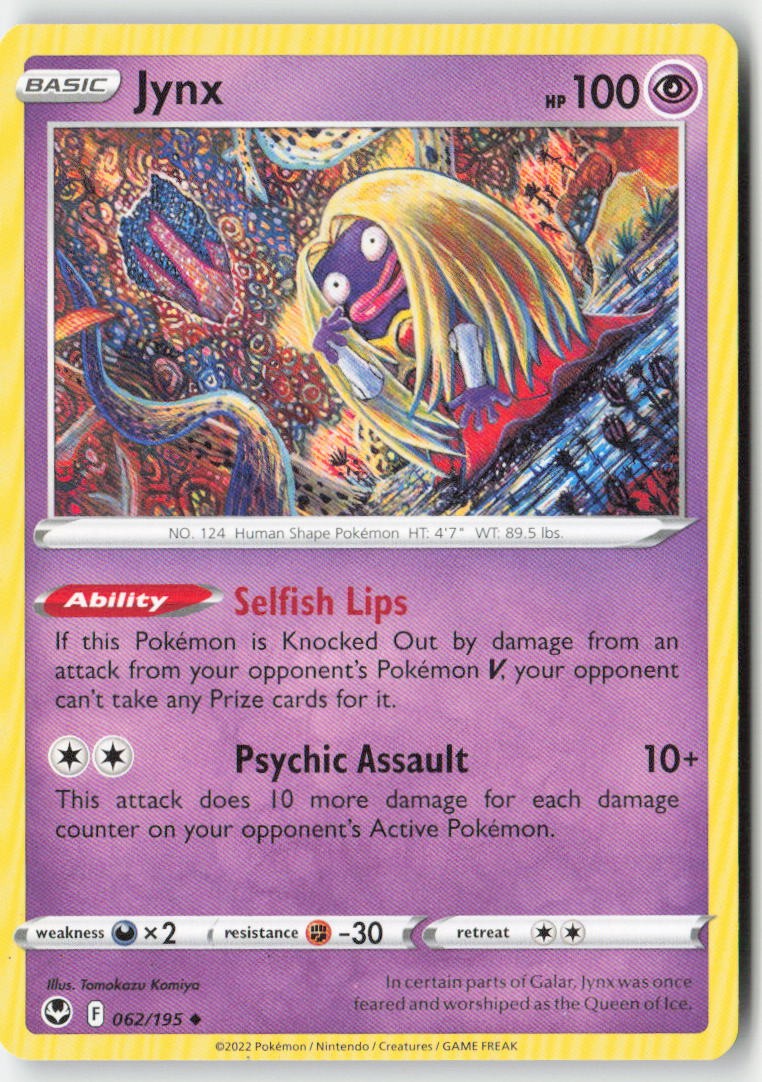 Jynx 062/195 Regular Silver Tempest Moderately Played