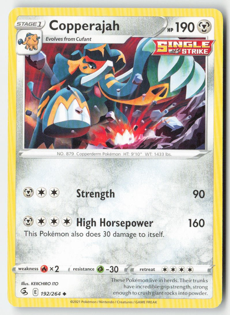 Copperajah 192/264 Regular Fusion Strike Moderately Played