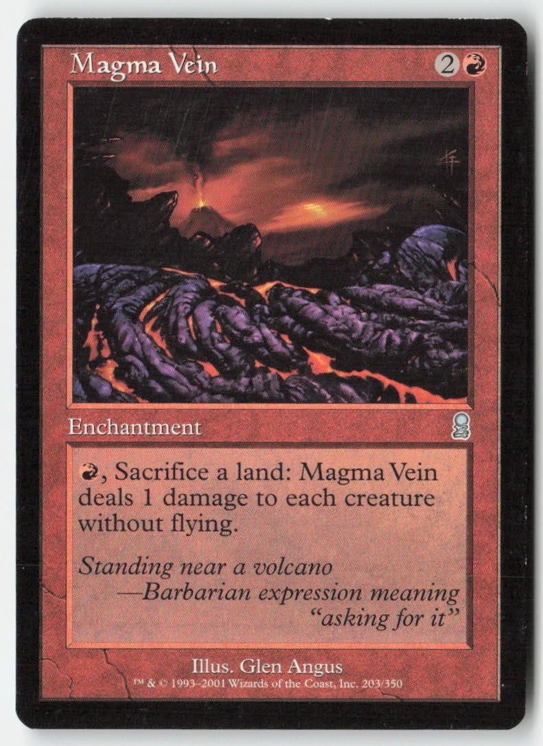 Magma Vein ODY 203 Uncommon Moderately Played, Front