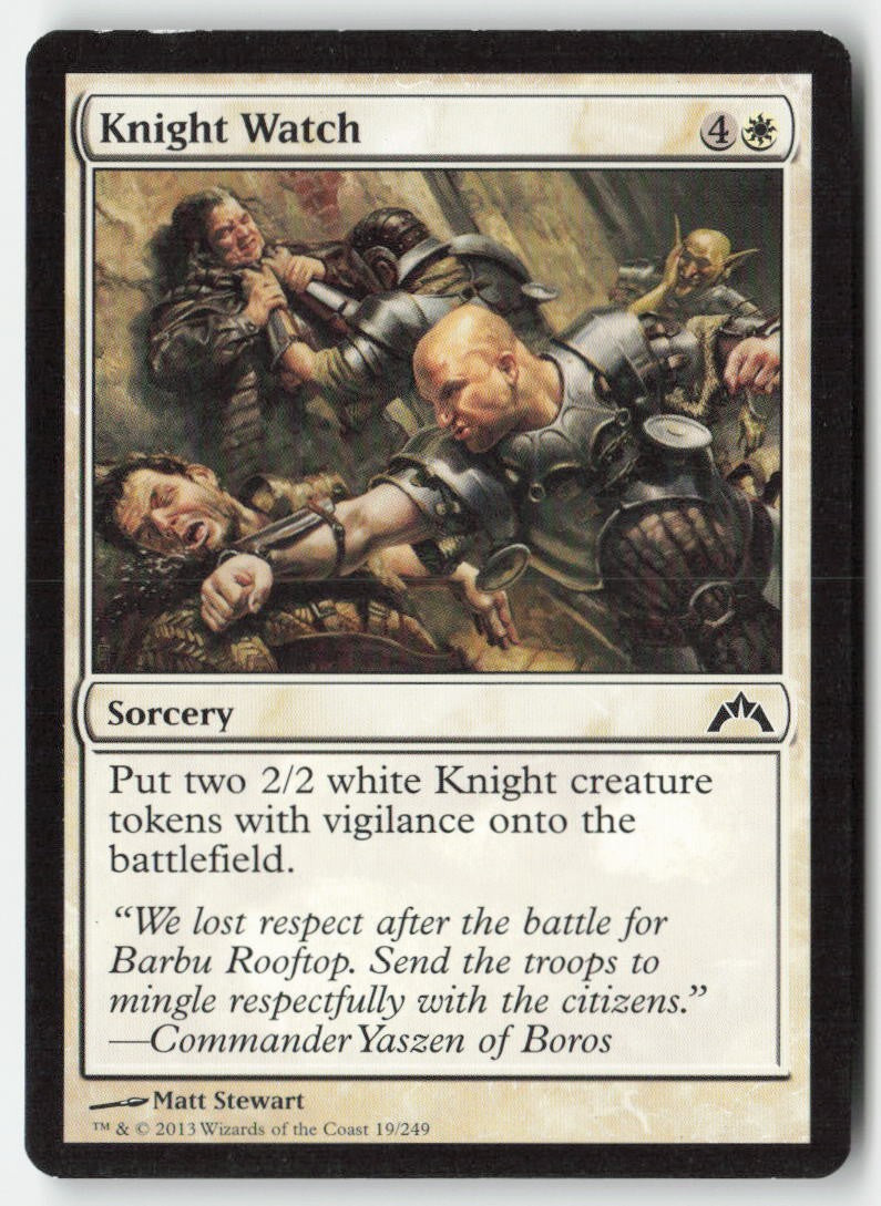 Knight Watch GTC 19 Common Moderately Played