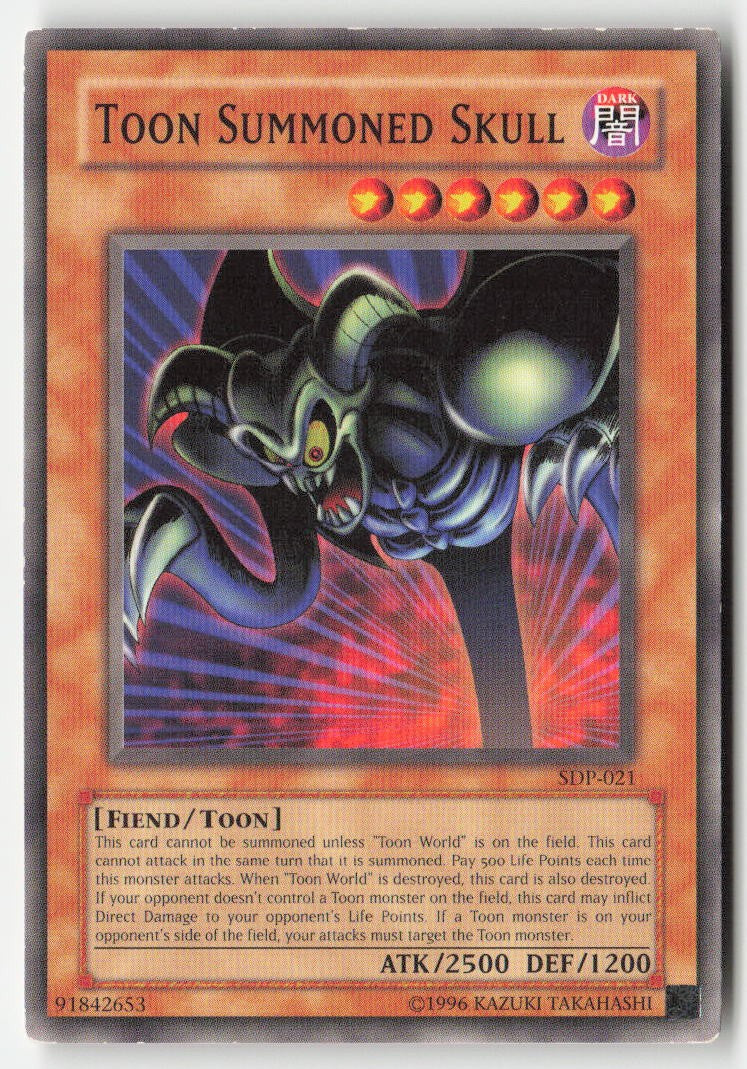 Toon Summoned Skull SDP-021 Unlimited Common Moderately Played