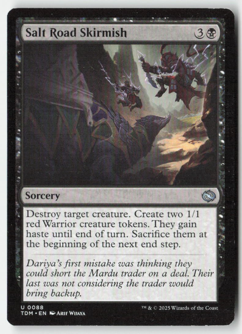 Salt Road Skirmish TDM 88 Uncommon Moderately Played, Front