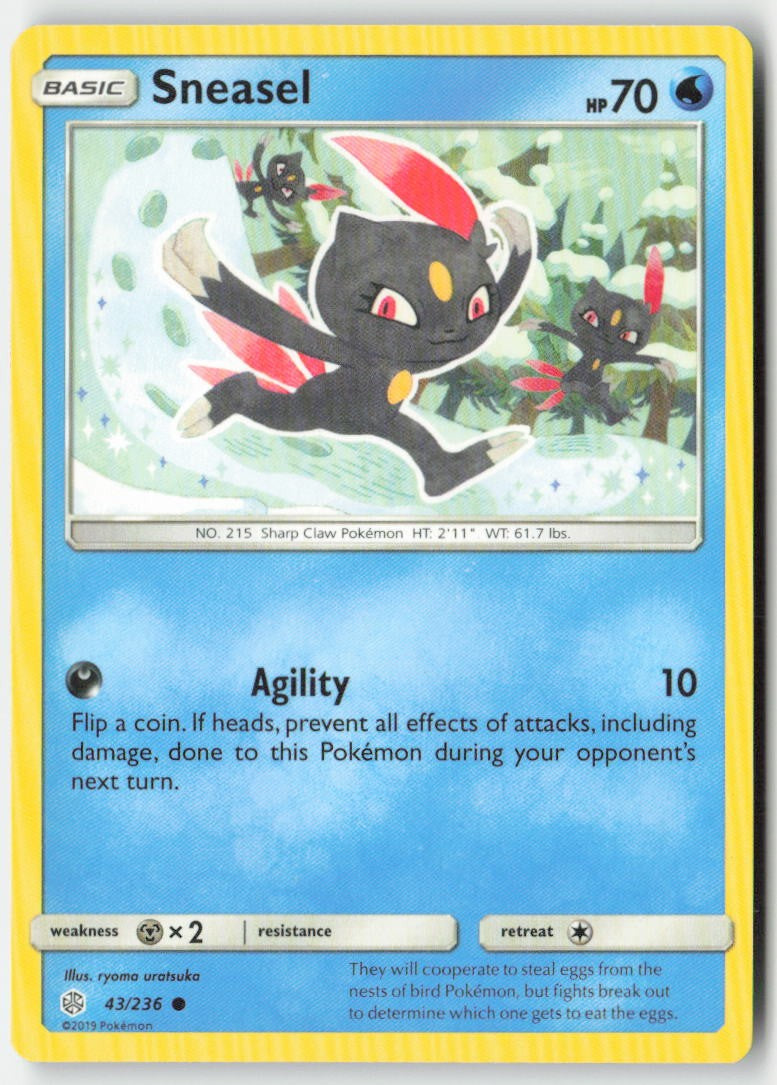 Sneasel 43/236 Regular Cosmic Eclipse Moderately Played