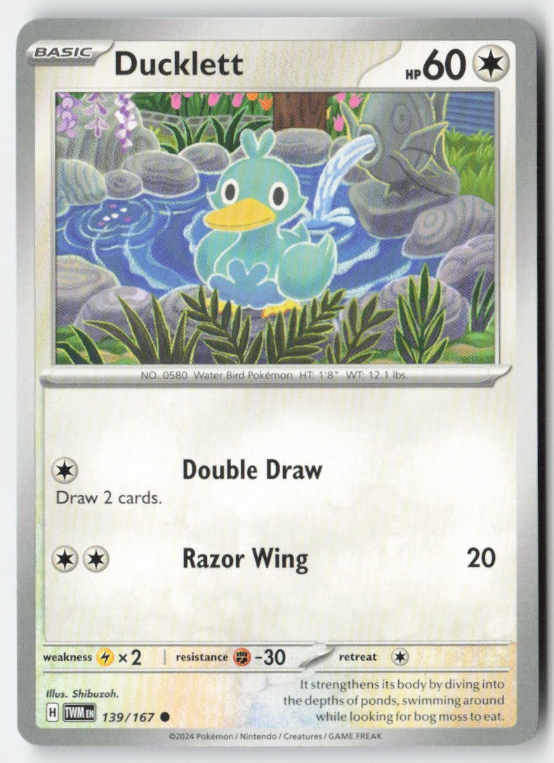 Ducklett 139/167 Regular Twilight Masquerade Moderately Played