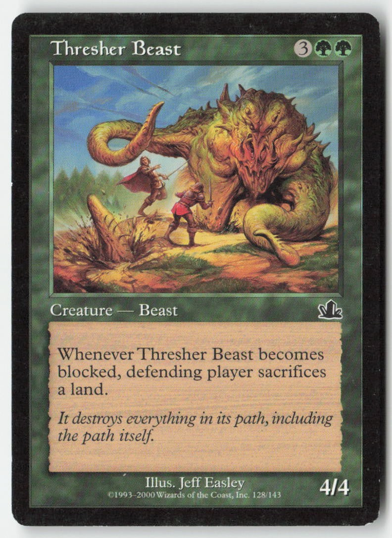 Thresher Beast PCY 128 Common Moderately Played, Front