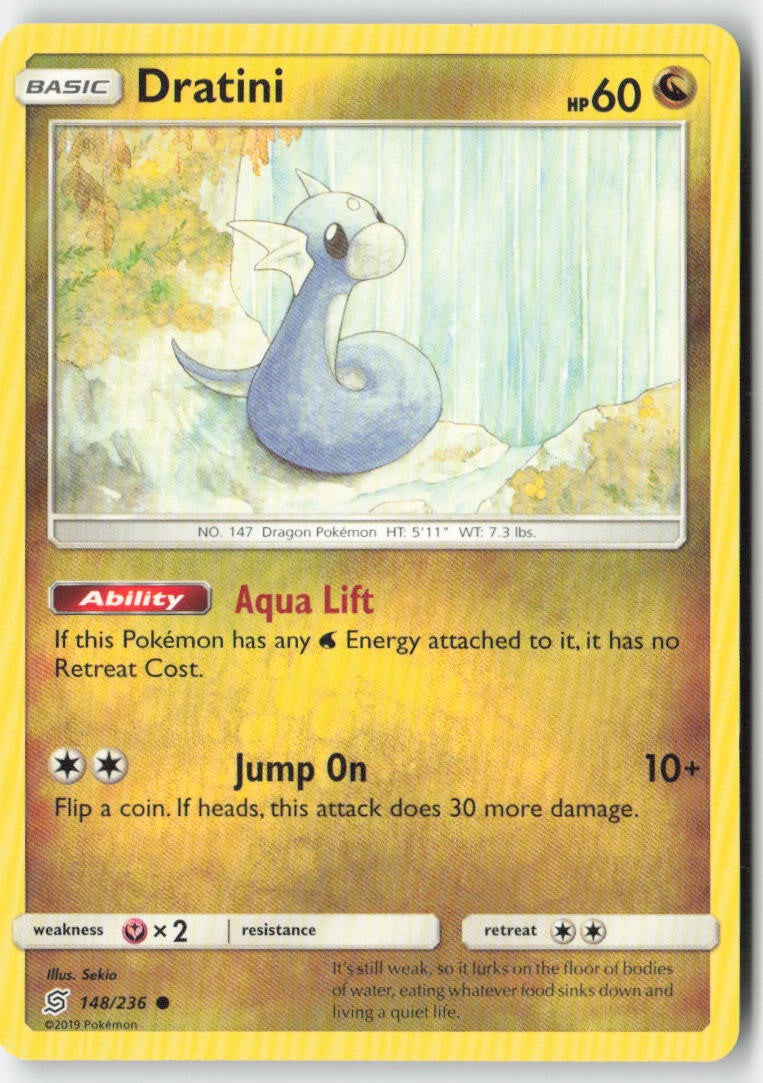 Dratini 148/236 Regular Unified Minds Moderately Played