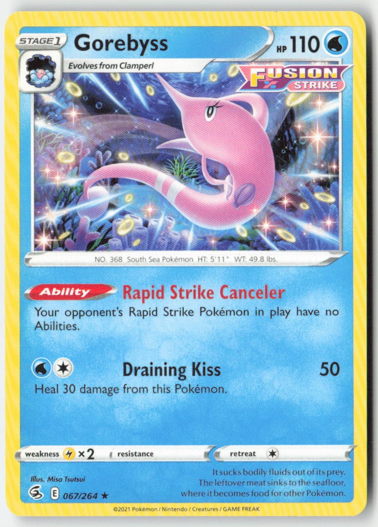 Gorebyss 67/264 Regular Fusion Strike Moderately Played