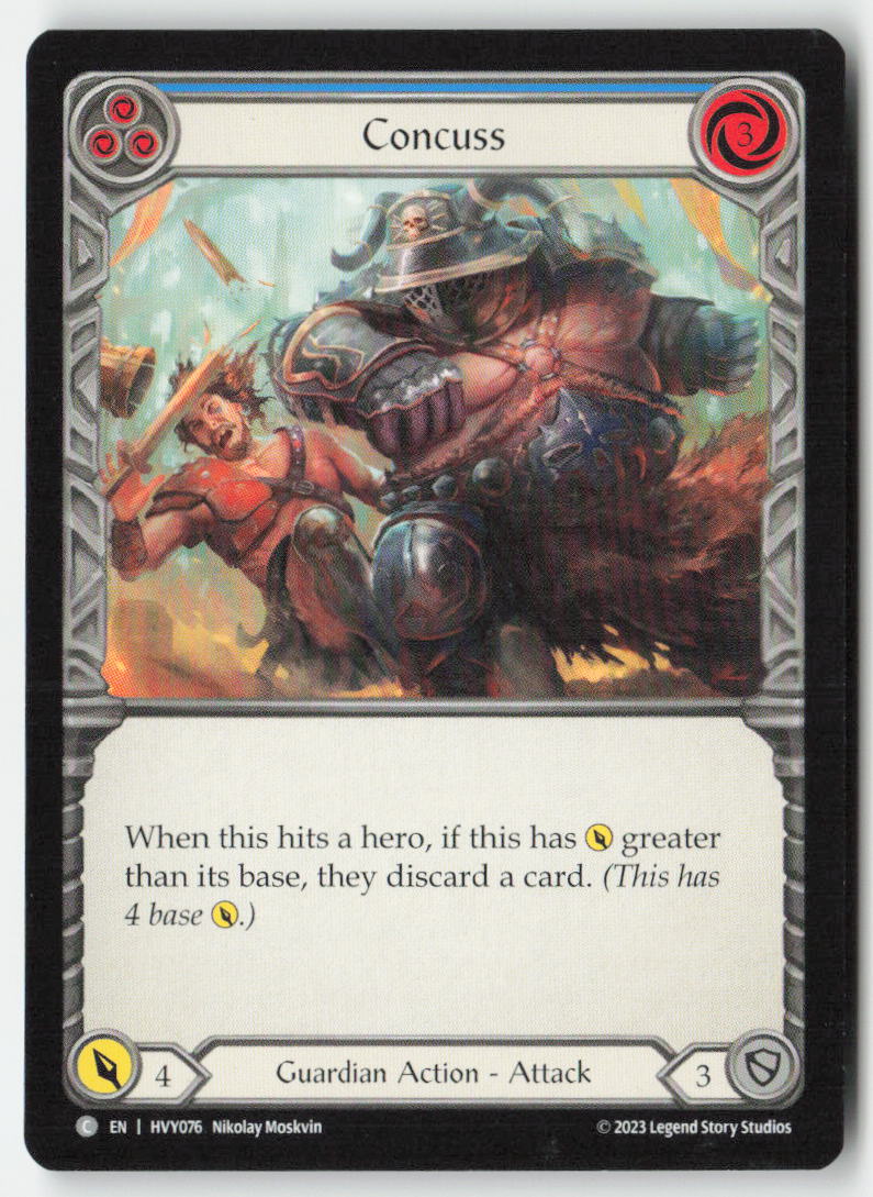 Concuss (Blue) #HVY076 - Heavy Hitters - Flesh and Blood - Common - Near Mint