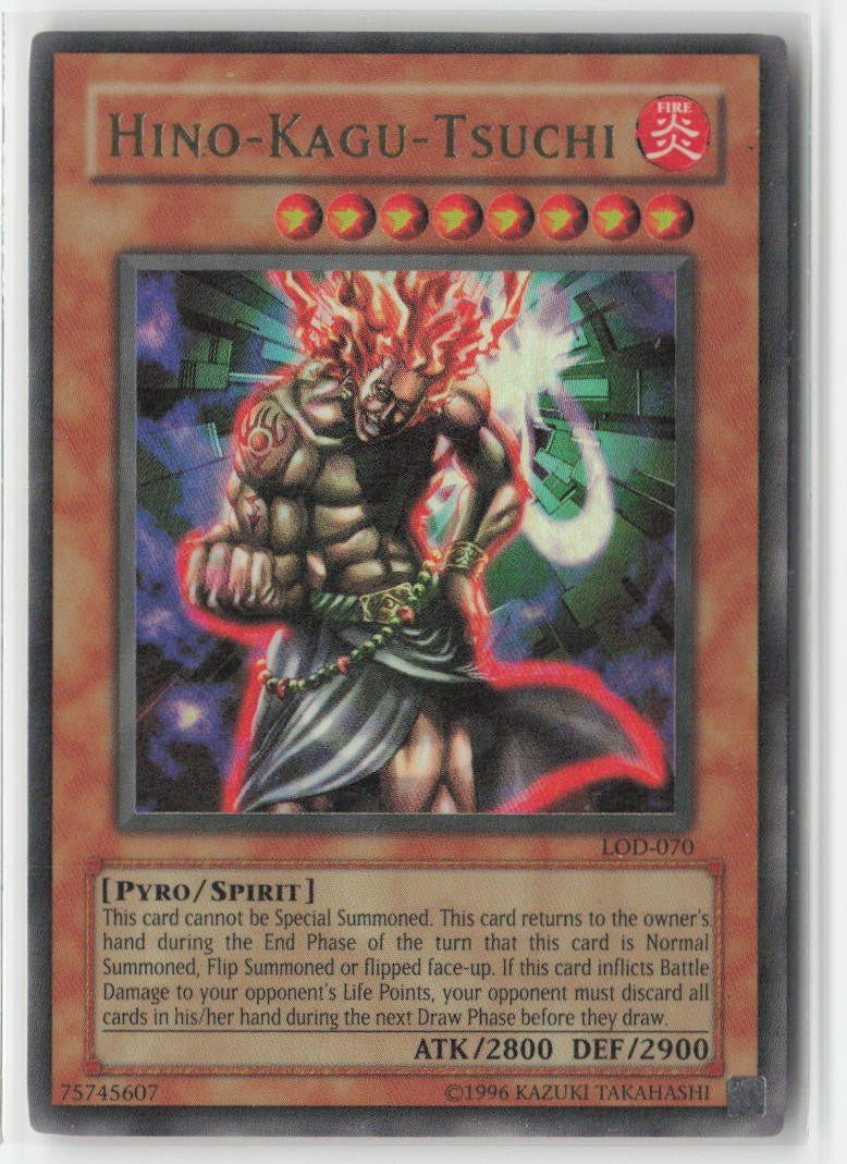Hino-Kagu-Tsuchi LOD-070 Unlimited Ultra Rare Moderately Played, Front