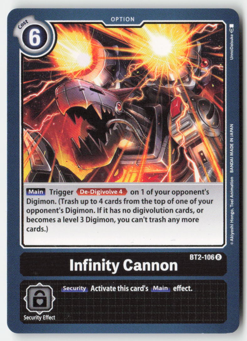 Infinity Cannon BT2-106 Normal Rare Near Mint