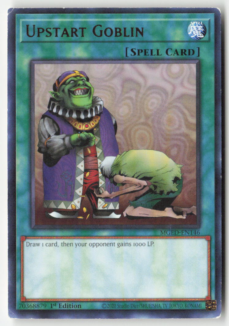 Upstart Goblin MGED-EN146 1st Edition Rare Moderately Played, Front