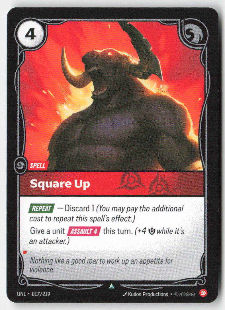 Square Up #017/219 - Unleashed - Riftbound - Uncommon - Lightly Played