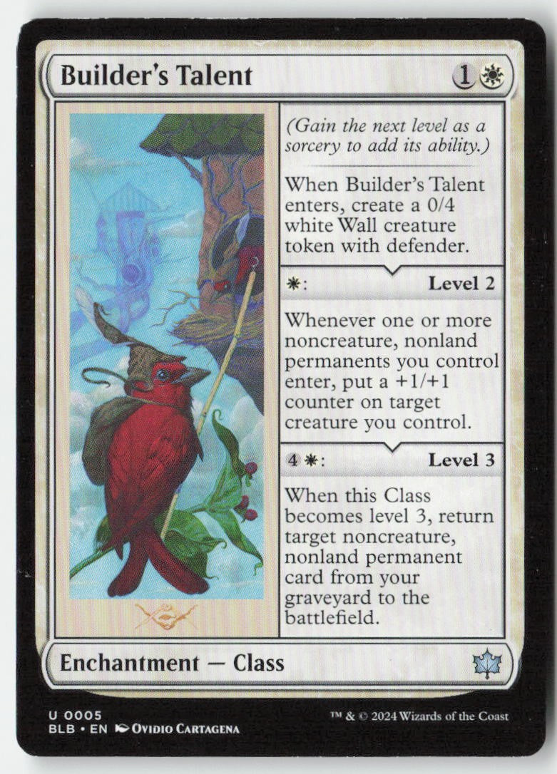 Builder's Talent BLB 5 Uncommon Moderately Played