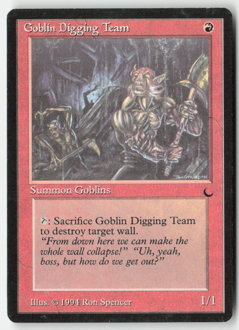 Goblin Digging Team DRK 65 Common Moderately Played