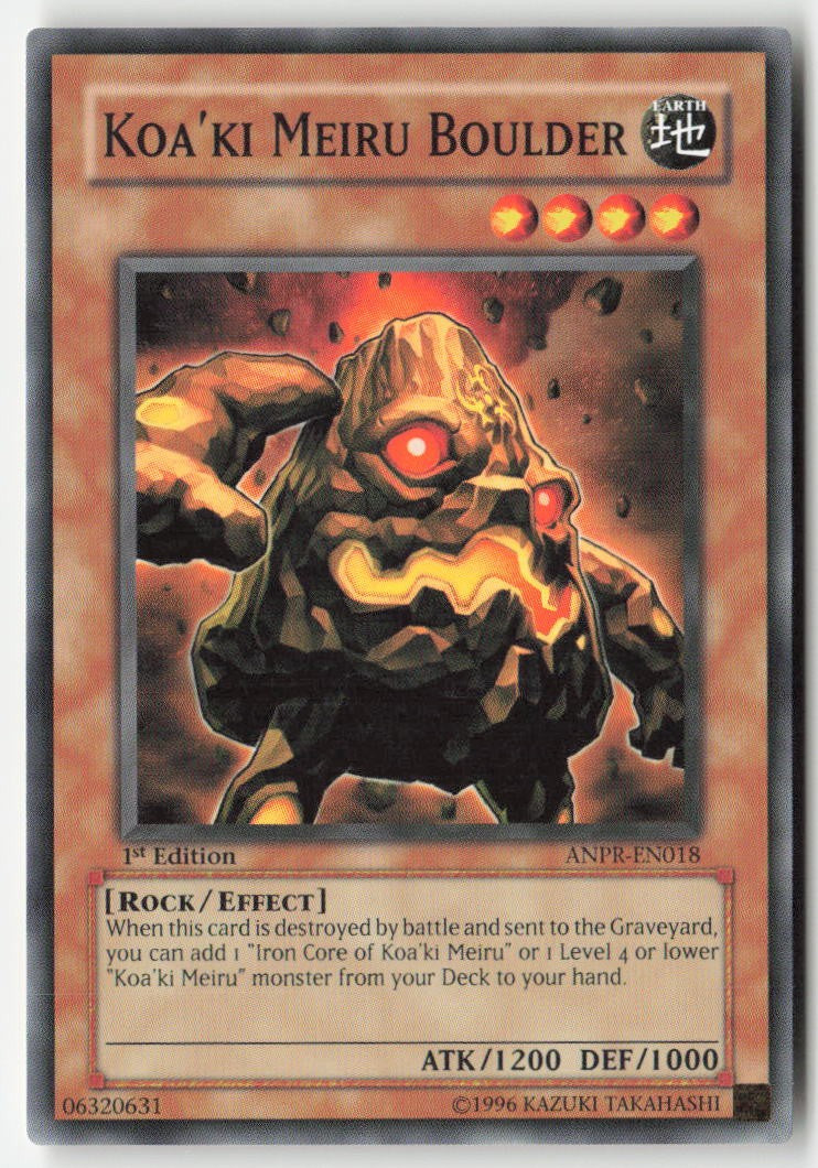 Koa'ki Meiru Boulder ANPR-EN018 1st Edition Common Moderately Played, Front