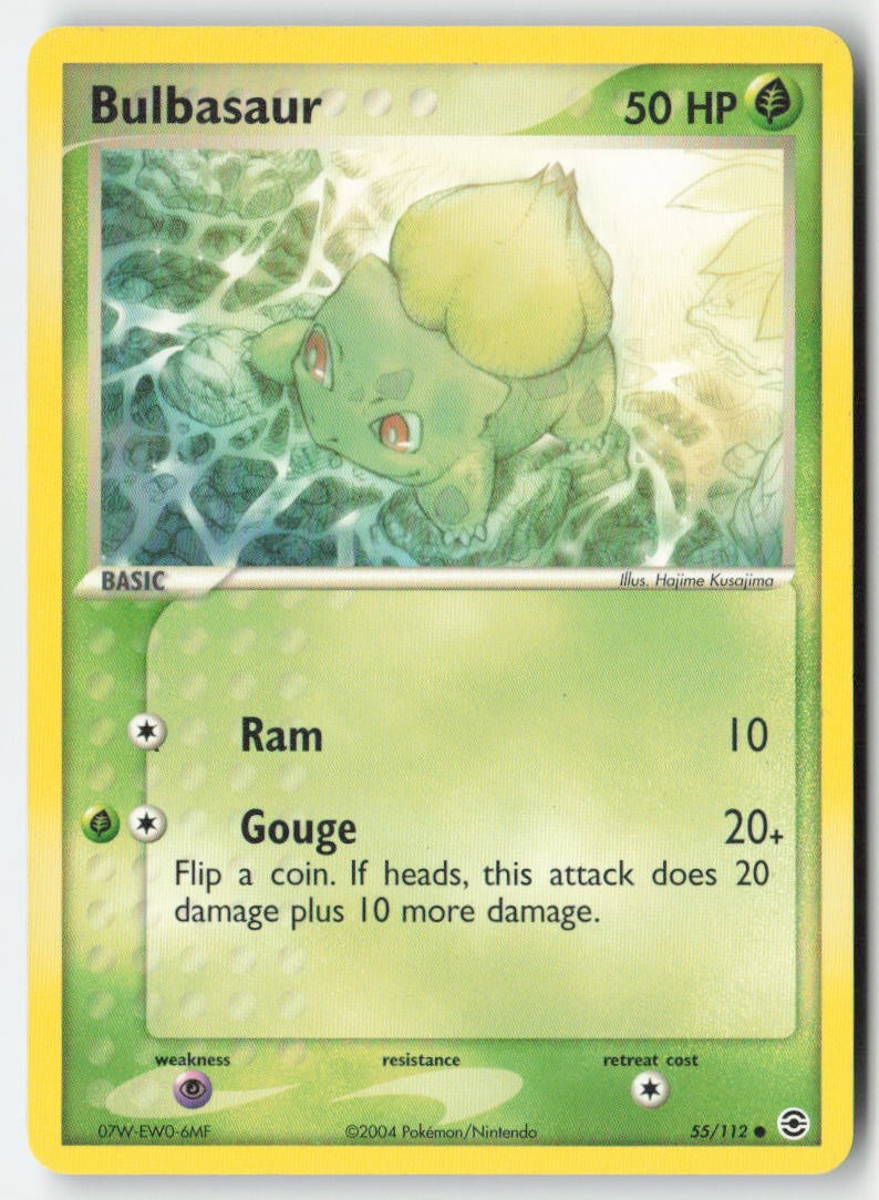 Bulbasaur 55/112 Regular FireRed & LeafGreen Moderately Played