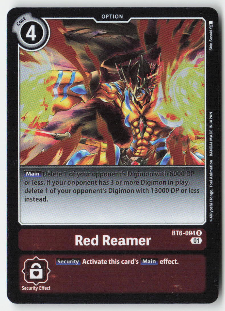Red Reamer BT6-094 Foil Rare Near Mint, Front